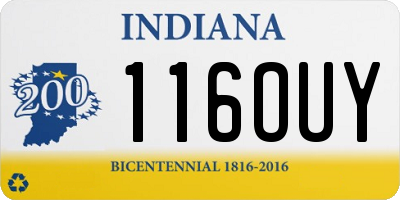 IN license plate 116OUY