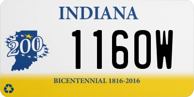 IN license plate 116OW