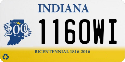 IN license plate 116OWI