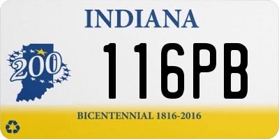IN license plate 116PB