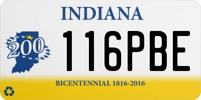 IN license plate 116PBE