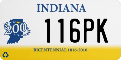 IN license plate 116PK