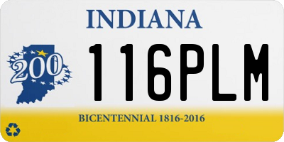 IN license plate 116PLM