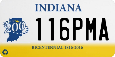 IN license plate 116PMA