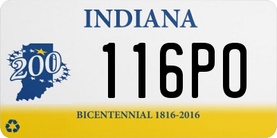 IN license plate 116PO
