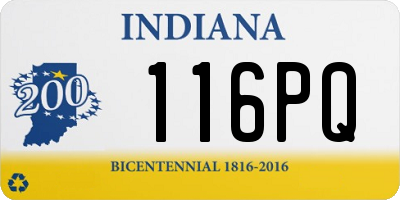 IN license plate 116PQ