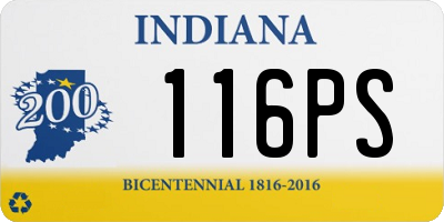 IN license plate 116PS
