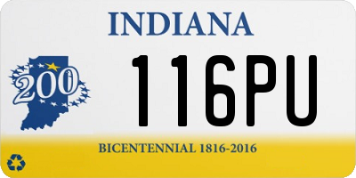 IN license plate 116PU