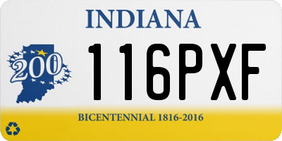 IN license plate 116PXF