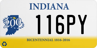 IN license plate 116PY