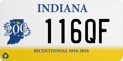 IN license plate 116QF