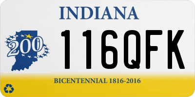 IN license plate 116QFK