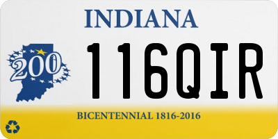 IN license plate 116QIR