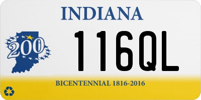 IN license plate 116QL
