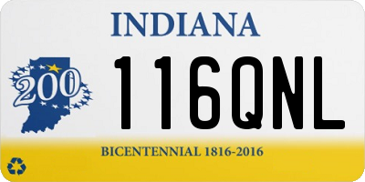 IN license plate 116QNL