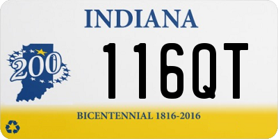 IN license plate 116QT