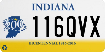 IN license plate 116QVX