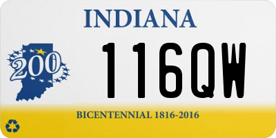 IN license plate 116QW