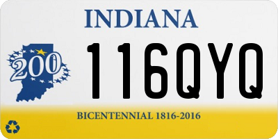 IN license plate 116QYQ