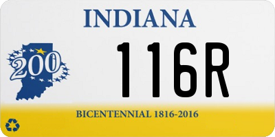 IN license plate 116R