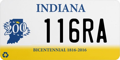 IN license plate 116RA