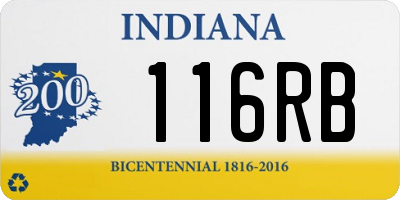 IN license plate 116RB