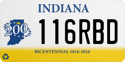 IN license plate 116RBD