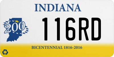 IN license plate 116RD