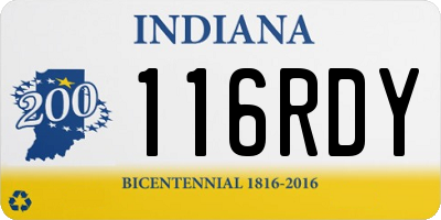IN license plate 116RDY