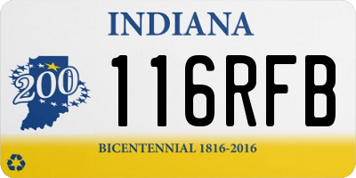 IN license plate 116RFB