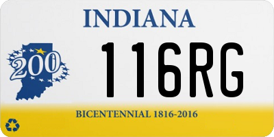 IN license plate 116RG