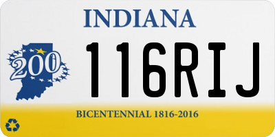 IN license plate 116RIJ