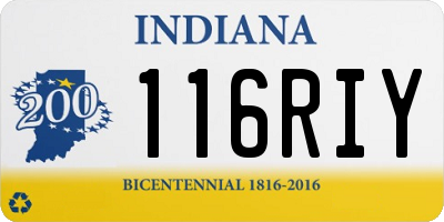 IN license plate 116RIY