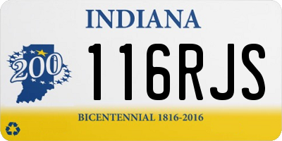 IN license plate 116RJS