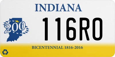 IN license plate 116RO