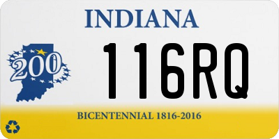 IN license plate 116RQ