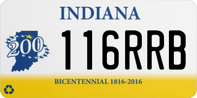 IN license plate 116RRB