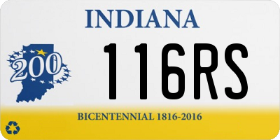 IN license plate 116RS