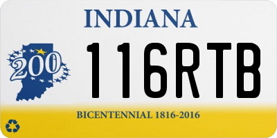 IN license plate 116RTB