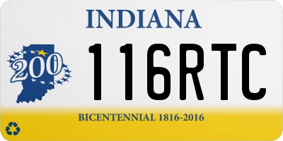 IN license plate 116RTC