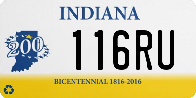 IN license plate 116RU