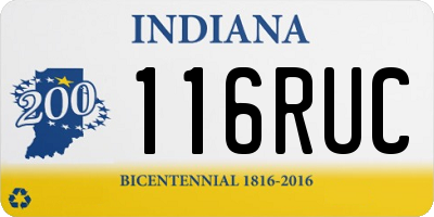 IN license plate 116RUC