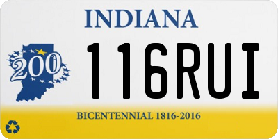 IN license plate 116RUI