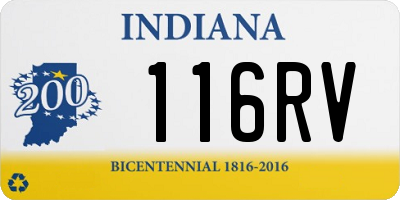 IN license plate 116RV