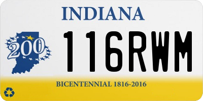 IN license plate 116RWM