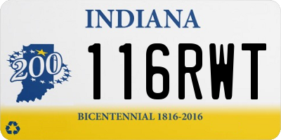 IN license plate 116RWT