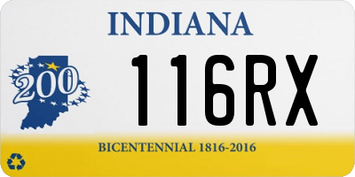 IN license plate 116RX