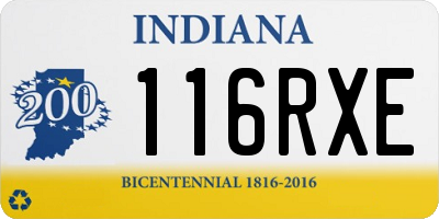 IN license plate 116RXE