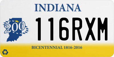 IN license plate 116RXM