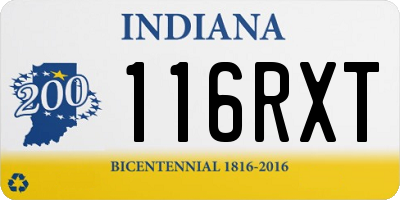 IN license plate 116RXT
